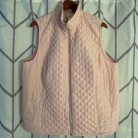 CJ Banks Jackets & Blazers - CJ Banks Light Pink Quilted Vest